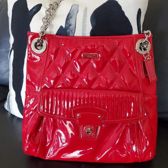 Coach Handbags - Coach handbag, cherry red patent leather